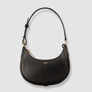 Celine Women's Black Leather Ava Adjustable Strap Shoulder Purse Bag